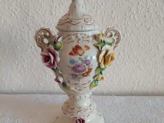 Porcelæns Krukke med Låg
