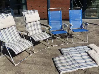 4 Lallemand campingstole med hynder