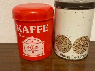 2 retro kaffedåser/kaffebøtter