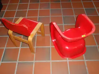 2 stk. retro børnestole