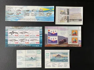 Grønland - 6 forskellige postfriske miniblokke