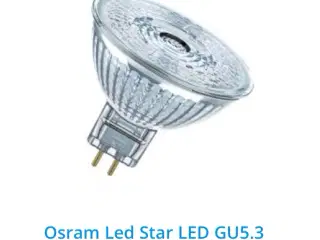 6 stk 12 Volt LED spotpærer 2,6 W, GU5.3