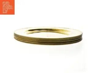 Guldmeleret tallerkener (str. Ø 28 cm)