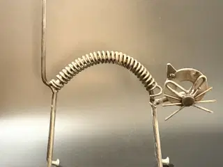 Vintage håndlavet metal kat – scrap art – 26 cm