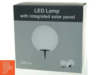 LED lampe med integreret solpanel (str. Ø 25 cm)