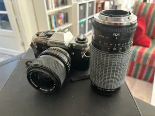 Olympus kamera med tilbehør