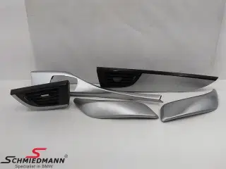 Interørliste-sæt 04AD INTERIOR TRIM STRIPS, BRUSHED ALUMINIUM K26043 F21 F22 F21LCI