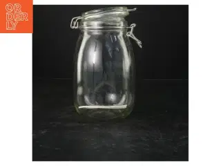 Glasbeholder med låg (str. 21x12 cm)