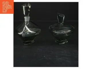 Toilet sæt i gråt glas (str. 11x9 cm)