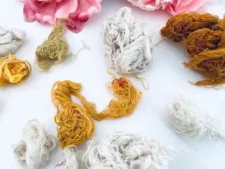 Broderigarn blandet rester 