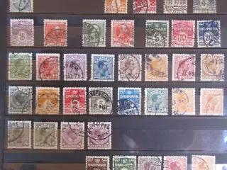 Over 90 forskellige stemplet Danmark bogtryk