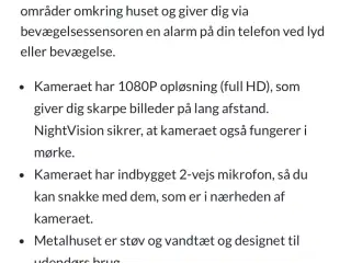 Wifi kamera overvågning.