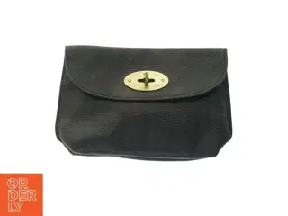 Sort clutch taske / kosmetikpung Darley med guldspænde fra Mulberry (str. 18,5 x 12,5 x 6,5 cm)