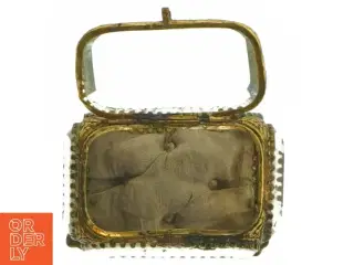 Antikt fransk smykkeskrin (str. 9x7x4,5cm)
