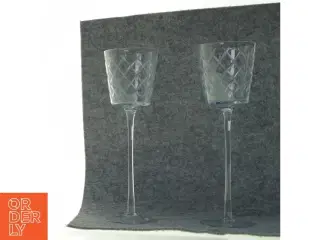 Lysestager med slibninger (str. 30 x 9 cm)