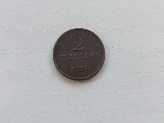 2 Skilling 1815 - Slidt