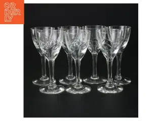 6 Krystal rødvinsglas (str. 12 x 5 og en halv cm)