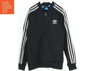 Sort Adidas zip-up trøje med striber fra Adidas (str. 152)
