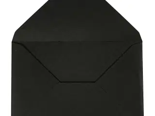 Kuvert, kuvert str. 11,5x16 cm, 110 g, sort, 10stk./ 1 pk.