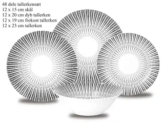 48 dele tallerkensæt.