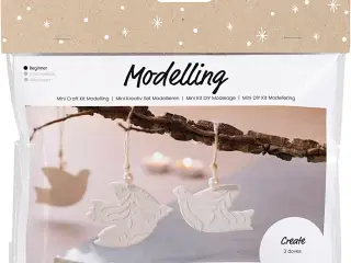 Mini DIY Kit Modellering, Duer, off white, 1 pk.