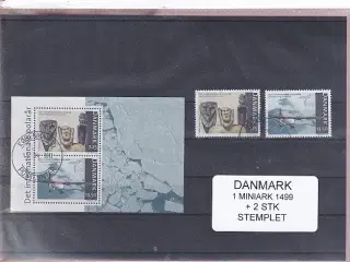 Danmark - Miniark 1499 + enkeltmærker - Stemplet
