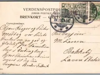 Julemærke 1906 på Postkort - Stemplet 23 - 12 - 1906