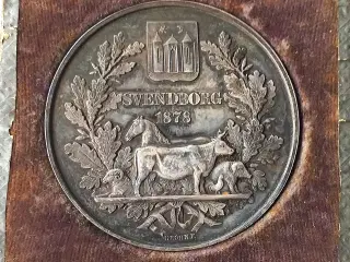 Medalje sølv 1878 Svendborg