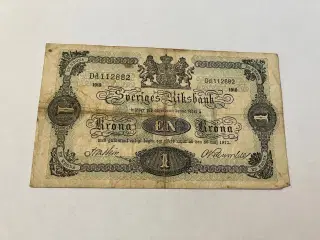 1 Krona 1918 Sweden - Slidt