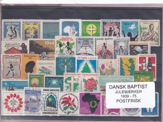Dansk Baptist Julemærker 1939 - 75 - Postfrisk