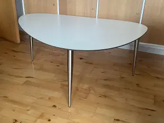 Sofabord hvid laminat/ stålben