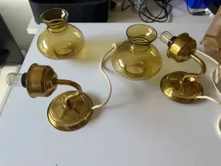 Væglamper, messing og malet