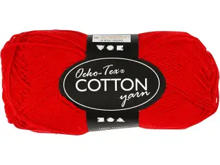 Mørk Rød Bomuldsgarn 8/4 - 170m, 50g