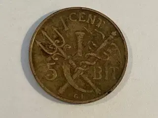 1 Cent / 5 Bit Dansk Vestindien 1913