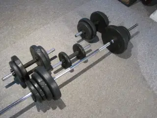 Håndvægt sæt i alt 37 kg