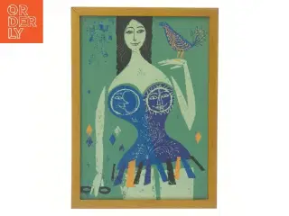 Indrammet kunsttryk (str. 32x23 cm)