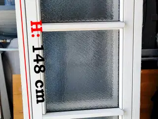 B: 58 X H: 148 cm. 1 FAGS 3 GLAS VINDUER