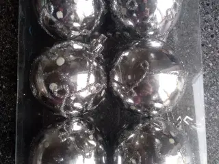 NYE Sølv julekugler