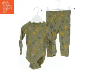 Baby bodystocking og bukser med dyremotiv fra VRS (str. 80)