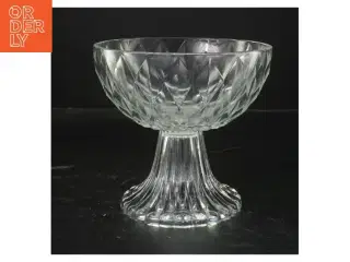 Glas skål på fod (str. Ø 15x14 cm)