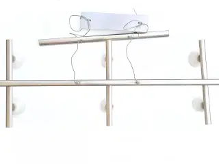 Spisebords lampe i rustfrit stål 6 spots