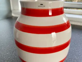 Kahler vase, rød/orange