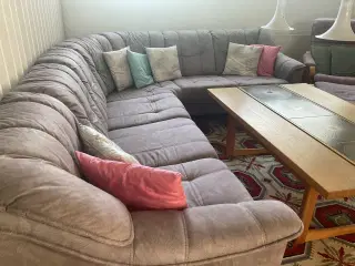 Hjørnesofa og 2 lænestole