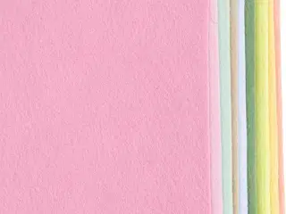 Hobbyfilt, A4, ark 210x297 mm, tykkelse 2 mm, pastelfarver, 10 stk./ 1 pk.