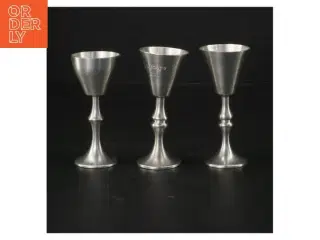 3 vintage snapseglas fra Carl Christensen (str. 9 cm. 3 styk)