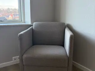 Fine, grå lænestole, 2stk (kan købes enkeltvis)