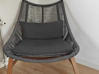 Lænestol/loungestol DANNEMARE grå