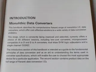 Data Converter Technical Handbook, Ferranti