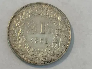 2 Francs Switzerland 1953