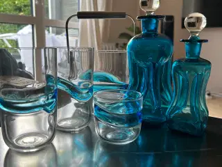 Holmegaard Glassæt – Klukflasker-isspand 